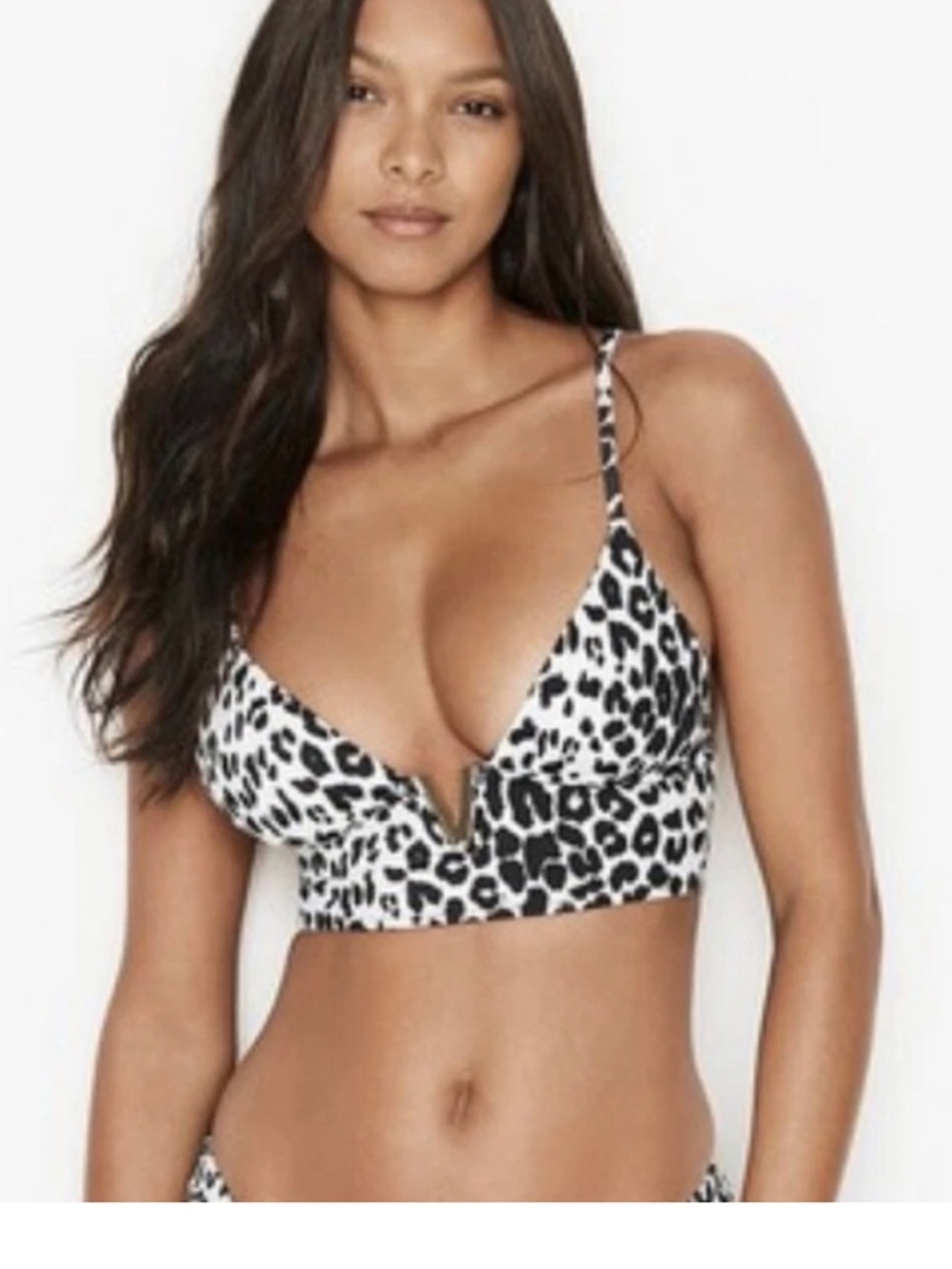 Victoria’s Secret Leopard Print V Wire Bralette Bikini Top and bottom